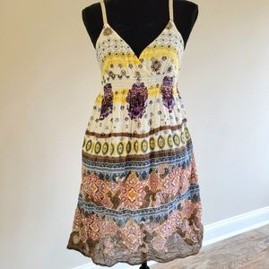 Derek Heart Boho Chic Paisley Print Dress